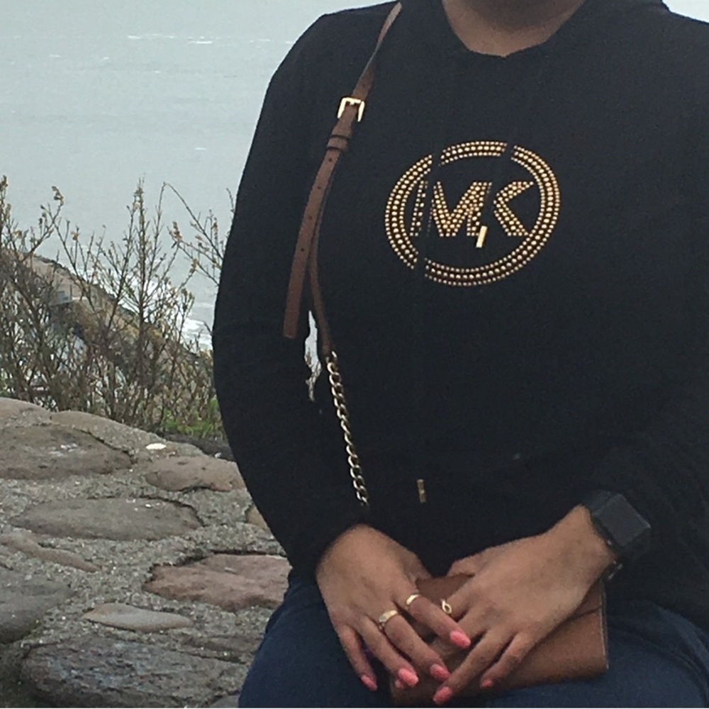 Michael Kors Black Hoodie with Gold Logo